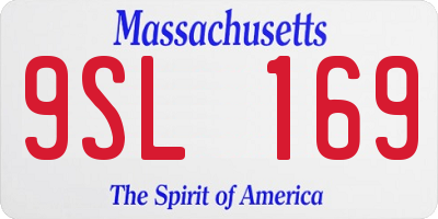 MA license plate 9SL169
