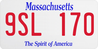 MA license plate 9SL170