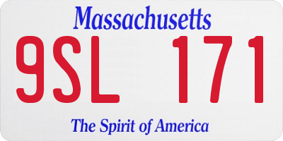 MA license plate 9SL171