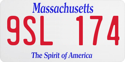 MA license plate 9SL174