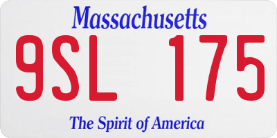 MA license plate 9SL175