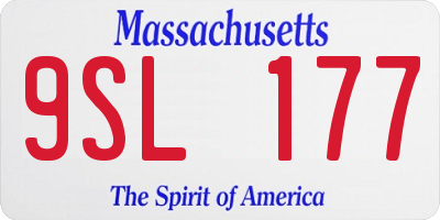 MA license plate 9SL177