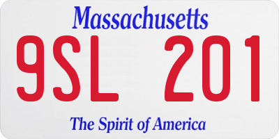MA license plate 9SL201
