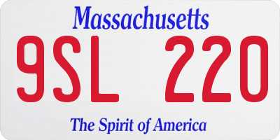 MA license plate 9SL220