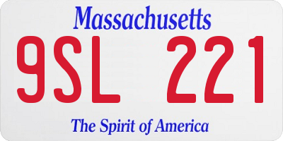 MA license plate 9SL221