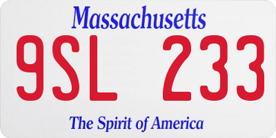 MA license plate 9SL233