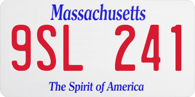 MA license plate 9SL241