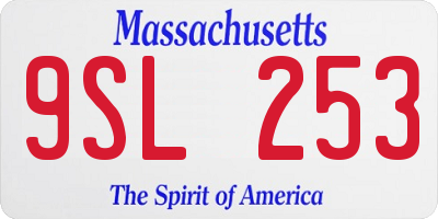 MA license plate 9SL253