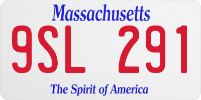 MA license plate 9SL291