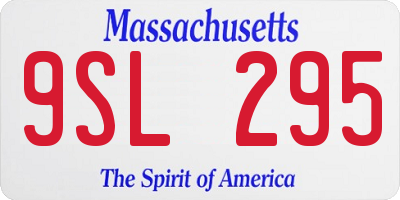 MA license plate 9SL295