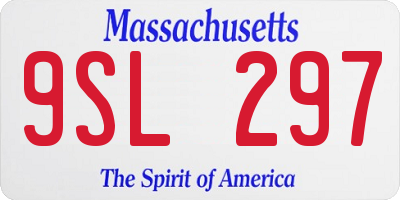 MA license plate 9SL297