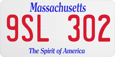 MA license plate 9SL302