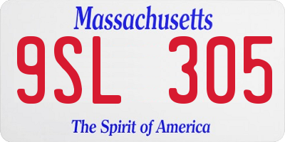 MA license plate 9SL305