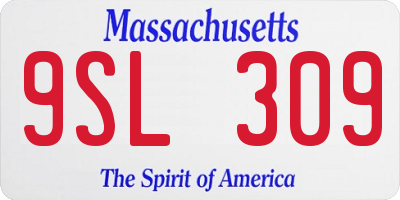 MA license plate 9SL309