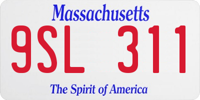MA license plate 9SL311