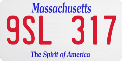 MA license plate 9SL317