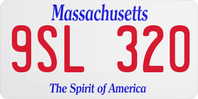 MA license plate 9SL320