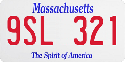 MA license plate 9SL321