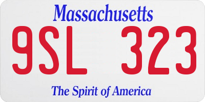 MA license plate 9SL323