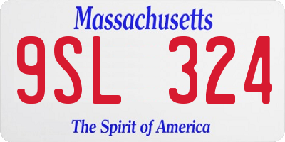 MA license plate 9SL324