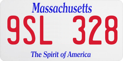 MA license plate 9SL328