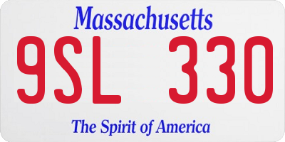 MA license plate 9SL330