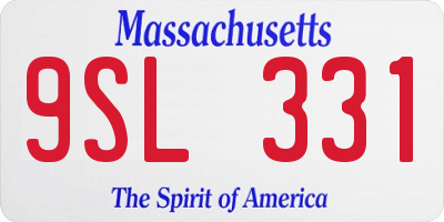 MA license plate 9SL331