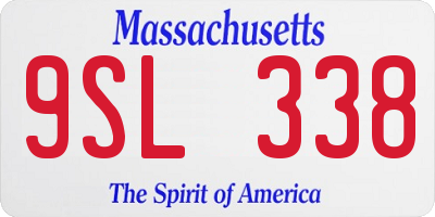 MA license plate 9SL338