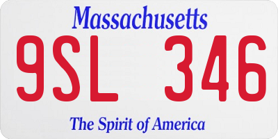 MA license plate 9SL346