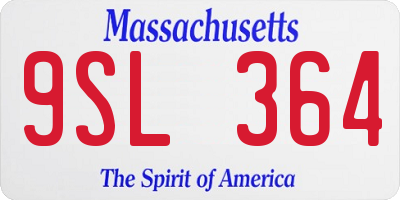 MA license plate 9SL364