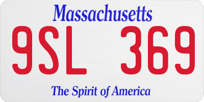 MA license plate 9SL369