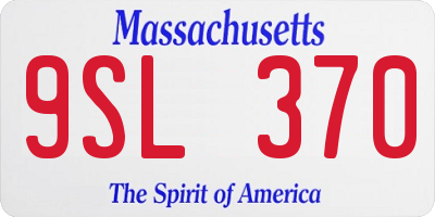 MA license plate 9SL370
