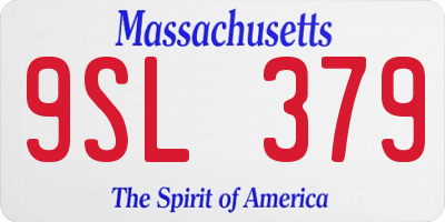 MA license plate 9SL379