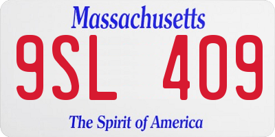 MA license plate 9SL409