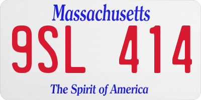 MA license plate 9SL414