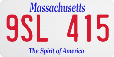 MA license plate 9SL415