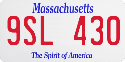 MA license plate 9SL430