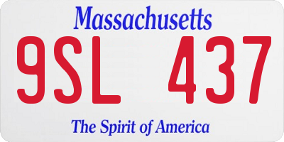 MA license plate 9SL437