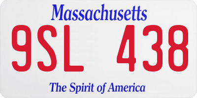 MA license plate 9SL438