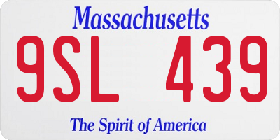 MA license plate 9SL439