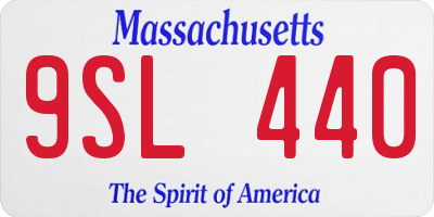 MA license plate 9SL440