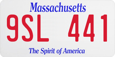 MA license plate 9SL441
