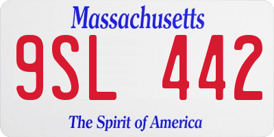 MA license plate 9SL442
