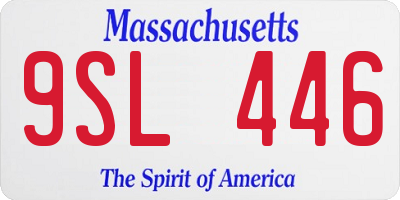 MA license plate 9SL446