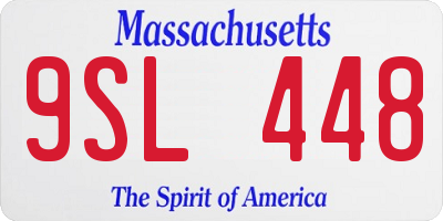 MA license plate 9SL448