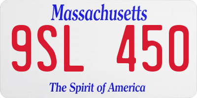 MA license plate 9SL450