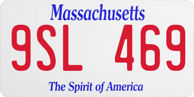 MA license plate 9SL469