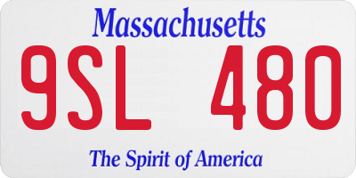 MA license plate 9SL480