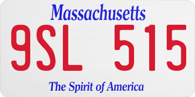 MA license plate 9SL515