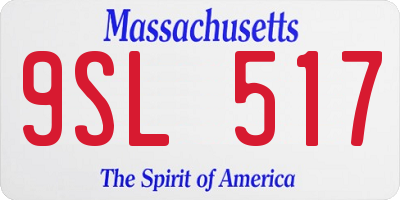 MA license plate 9SL517